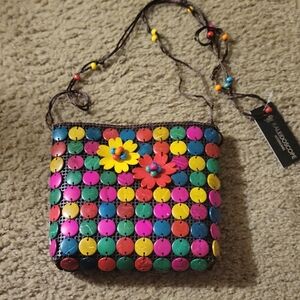 Playful Red and Pink Polka Dot Shoulder Bag